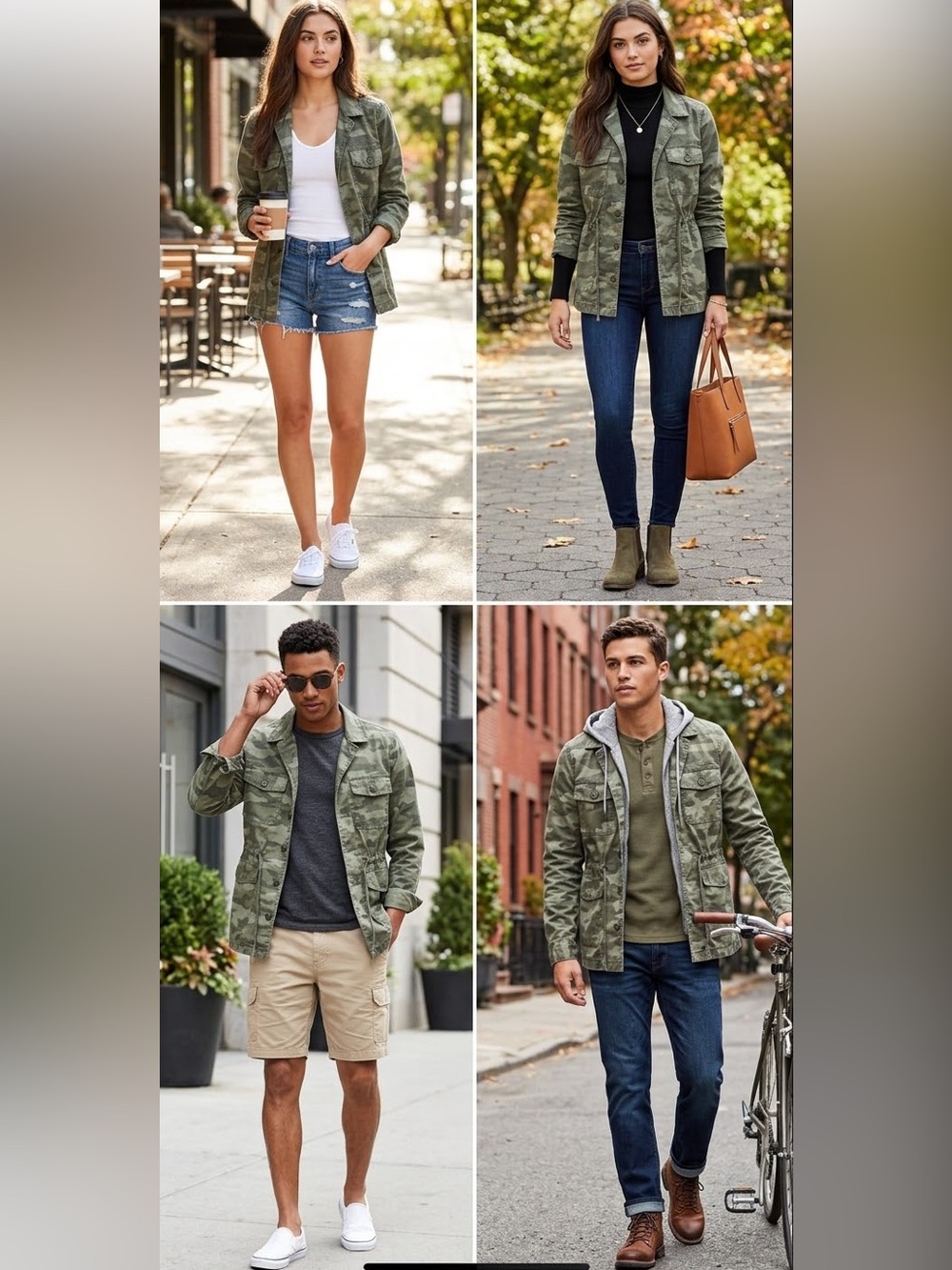 American Eagle Camo Utility Jacket Mens Small Unisex Medium Fall Layer